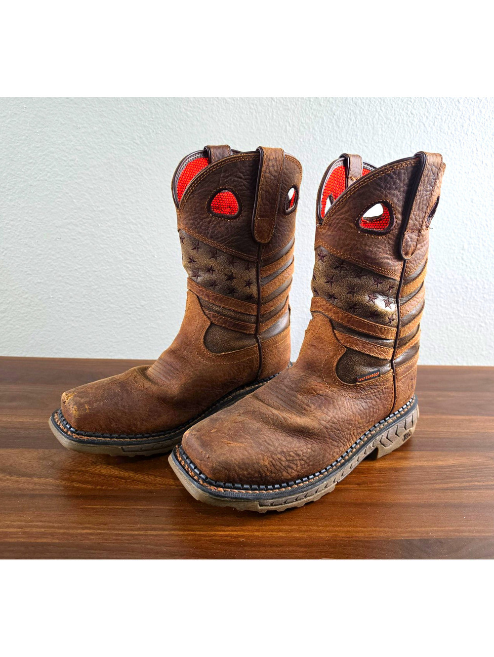 Tennessee Work Boot Co. Leather Cowboy/Work Boot, Steel Toe, Waterproof Mens 8W